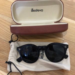 illesteva leonard ii black sunglasses
